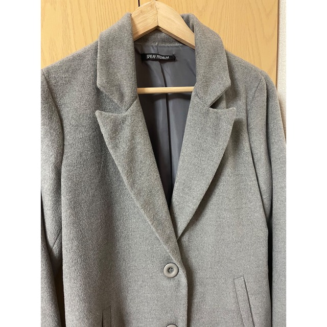 SpRay(スプレイ)のコート　グレー　M レディースのジャケット/アウター(ロングコート)の商品写真
