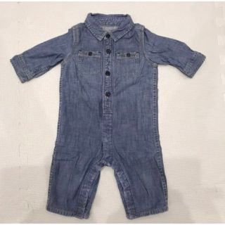 ベビーギャップ(babyGAP)のベビーギャップ　デニムロンパース つなぎ 70(ロンパース)