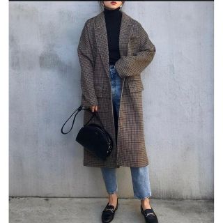 美品 ZARA ザラ アウター ロングジャケット ダブルボタン チェック柄