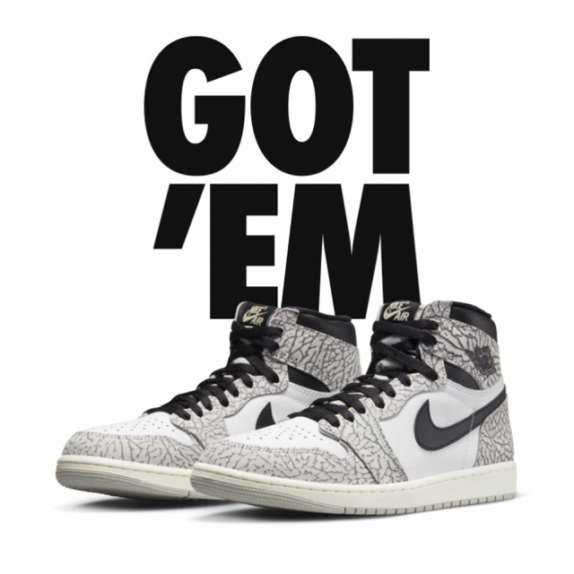 Air Jordan 1 High OG "White Cement"メンズ