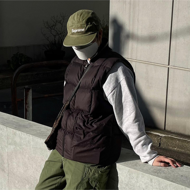 希少 90s vintage OLD STUSSY ダウンベスト 刺繍ロゴ