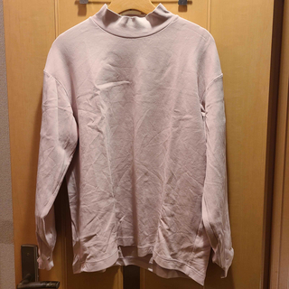 ユニクロ(UNIQLO)のユニクロユー　モックネックプルオーバー　ピンク(Tシャツ/カットソー(七分/長袖))