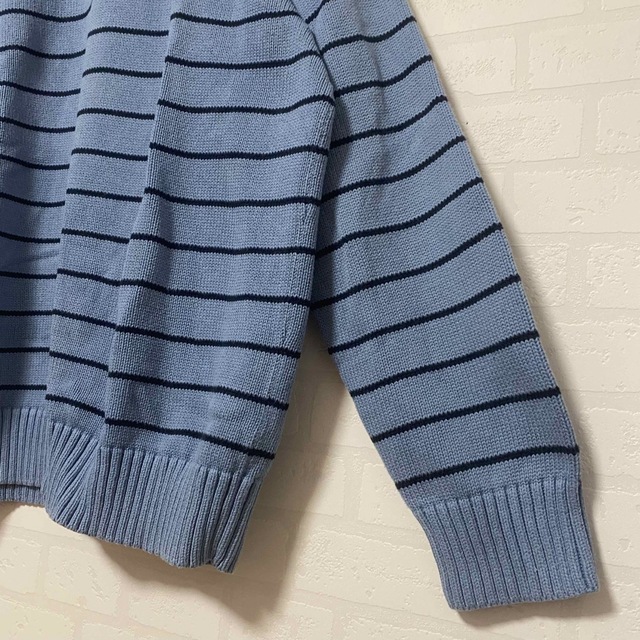 エルエルビーン ハーフジップ コットンニット ボーダー Lの通販 by a|エルエルビーンならラクマ エルエルビーン コットンボーダーニット コットンセーター