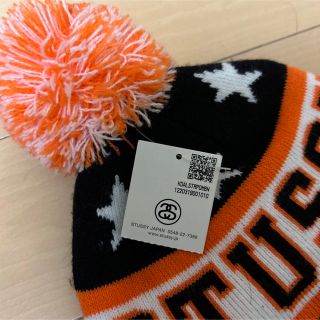 STUSSY - (希少)old stussy ボンボン ニット帽 ビーニー 金タグ 古着