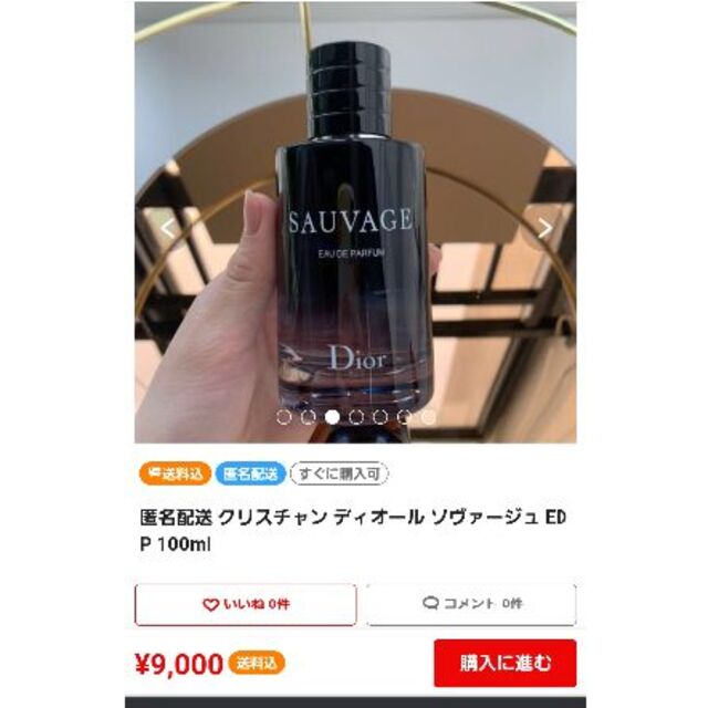 匿名配送 クリスチャンディオール ソヴァージュ オードトワレ 100ml