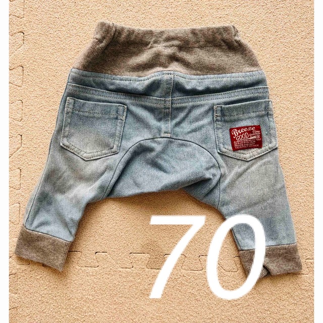 BREEZE(ブリーズ)のダメージジーンズ風 70 ズボン キッズ/ベビー/マタニティのベビー服(~85cm)(パンツ)の商品写真