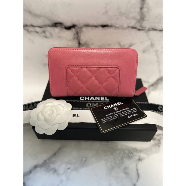 【美品☆30番台】CHANEL マドモアゼル 財布 ラウンドファスナー/ピンク