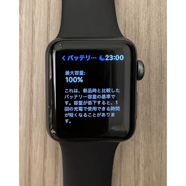 APPLE WATCH 3 GPSモデル SGAL BK130-200有メール着信通知