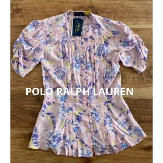 ポロラルフローレン(POLO RALPH LAUREN)のPOLO ラルフローレン　花柄　シャツ　小さめサイズ　米国購入　新品(シャツ/ブラウス(半袖/袖なし))