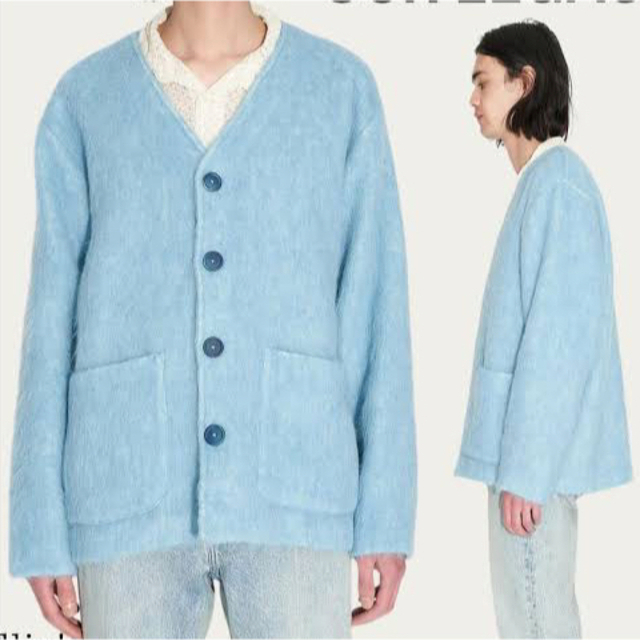 OUR LEGACY Mohair Cardigan Baby Blueメンズ