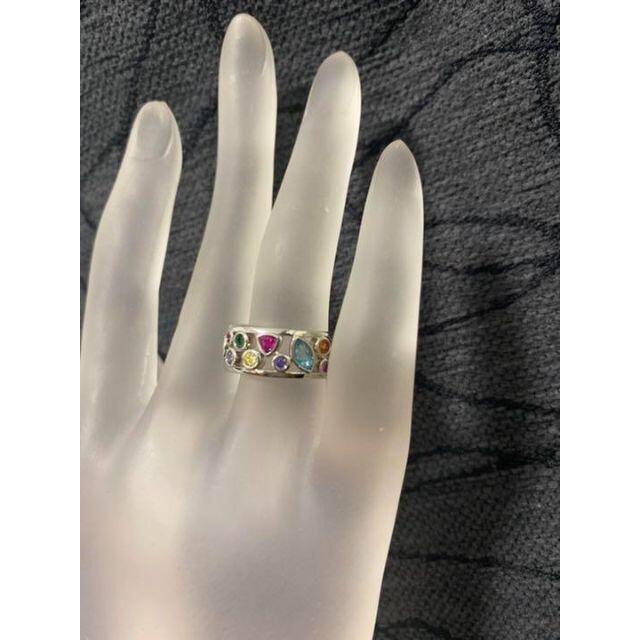 （1019）21号　カラフルポップランダムワイドリング　可愛い指輪　爪留め仕様 レディースのアクセサリー(リング(指輪))の商品写真
