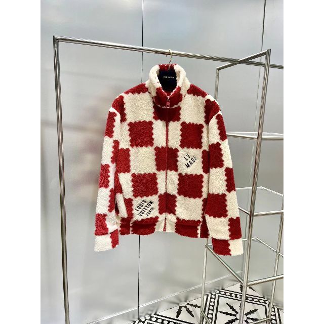 LOUIS VUITTON×NIGO ジャカードダミエ フリース ブルゾン L