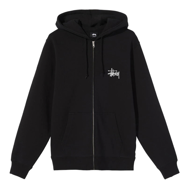 STUSSY zip-up hoodie ブラック Lサイズ　限定セール