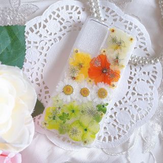 全機種対応♡イエローグリーンのスマホケース♡Xperia AQUOS(iPhoneケース)