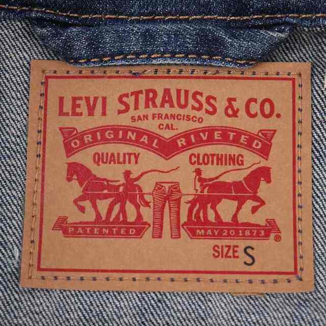 Levi's(リーバイス)のリーバイス デニムジャケット Gジャン ボタン 胸ポケット トップス ストレッチ  レディース Sサイズ ブルー Levi's レディースのジャケット/アウター(Gジャン/デニムジャケット)の商品写真