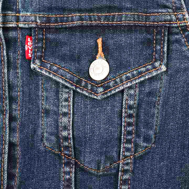 Levi's(リーバイス)のリーバイス デニムジャケット Gジャン ボタン 胸ポケット トップス ストレッチ  レディース Sサイズ ブルー Levi's レディースのジャケット/アウター(Gジャン/デニムジャケット)の商品写真