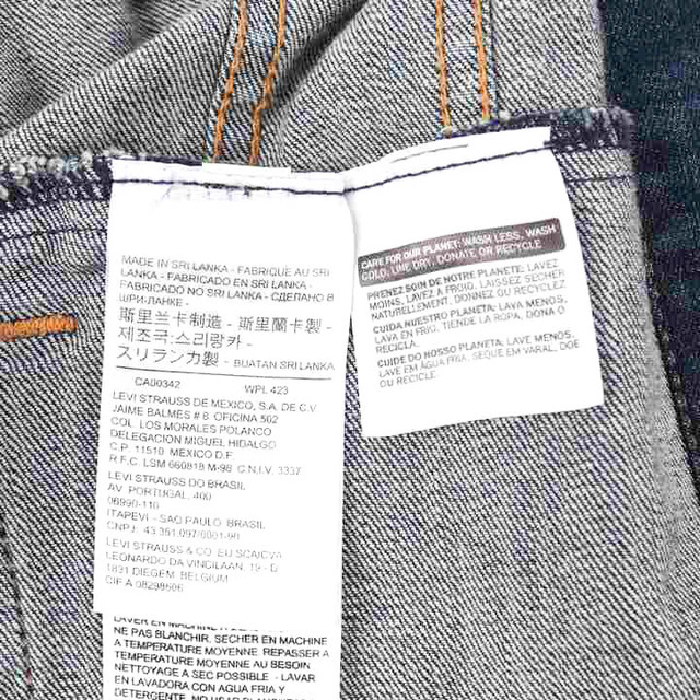 Levi's(リーバイス)のリーバイス デニムジャケット Gジャン ボタン 胸ポケット トップス ストレッチ  レディース Sサイズ ブルー Levi's レディースのジャケット/アウター(Gジャン/デニムジャケット)の商品写真