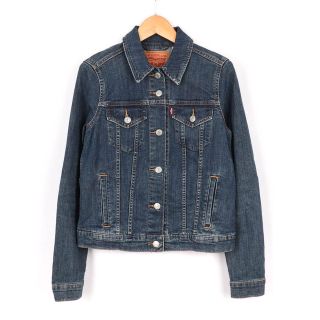 リーバイス(Levi's)のリーバイス デニムジャケット Gジャン ボタン 胸ポケット トップス ストレッチ  レディース Sサイズ ブルー Levi's(Gジャン/デニムジャケット)