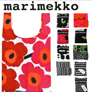 マリメッコ(marimekko)のmarimekko　エコバッグ　レッド(エコバッグ)