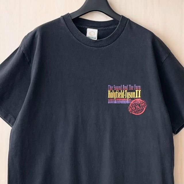 90s古着 1997.6.28マイクタイソンvsホリフィールドⅡ 再戦 Tシャツ-