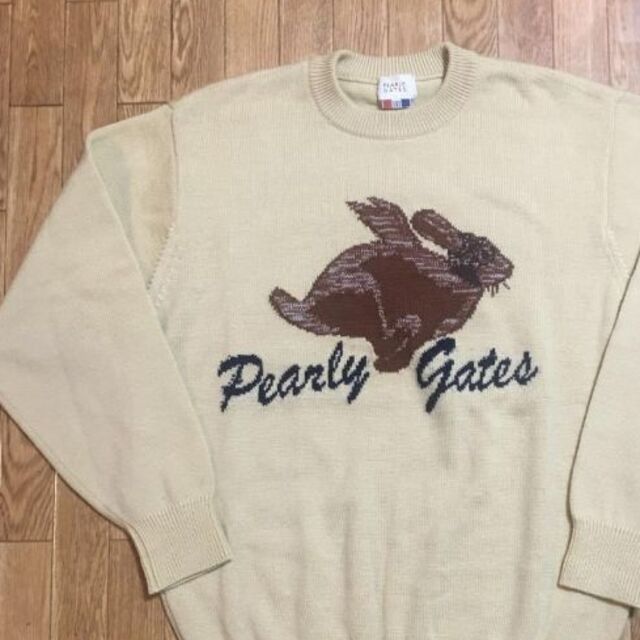 PEARLY GATE ウールニットセーター ベージュ M うさぎ