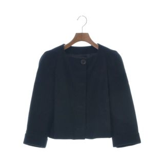 ドリスヴァンノッテン(DRIES VAN NOTEN)のDRIES VAN NOTEN ノーカラージャケット 38(S位) 黒 【古着】【中古】(ノーカラージャケット)