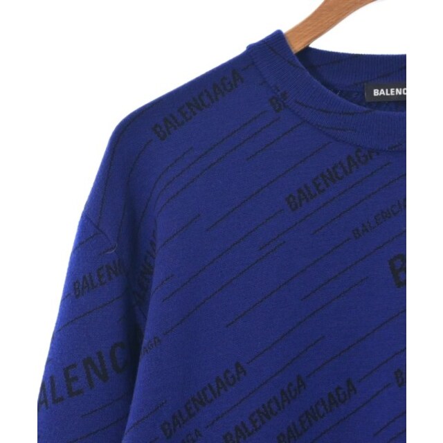 BALENCIAGA - BALENCIAGA バレンシアガ ニット・セーター M 青x BALENCIAGA - BALENCIAGA バレンシアガ ニット・セーター M 青x