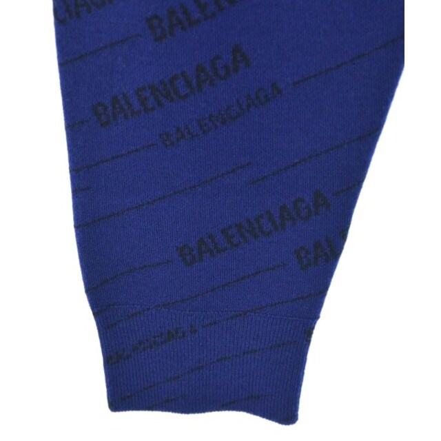 Balenciaga(バレンシアガ)のBALENCIAGA バレンシアガ ニット・セーター M 青x黒(総柄) 【古着】【中古】 メンズのトップス(ニット/セーター)の商品写真
