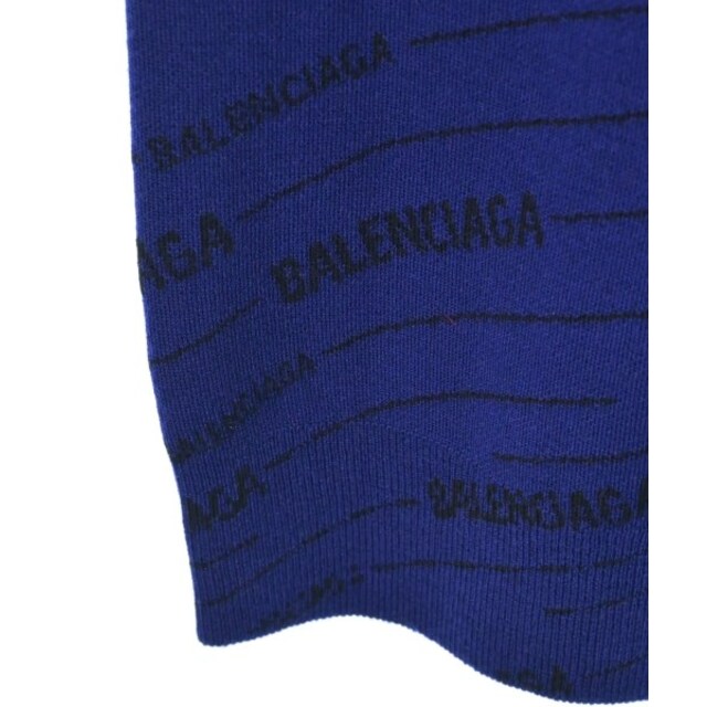 Balenciaga(バレンシアガ)のBALENCIAGA バレンシアガ ニット・セーター M 青x黒(総柄) 【古着】【中古】 メンズのトップス(ニット/セーター)の商品写真