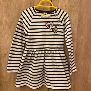 プチバトー(PETIT BATEAU)のプチバトーボーダーワンピース 6ans116cm(ワンピース)