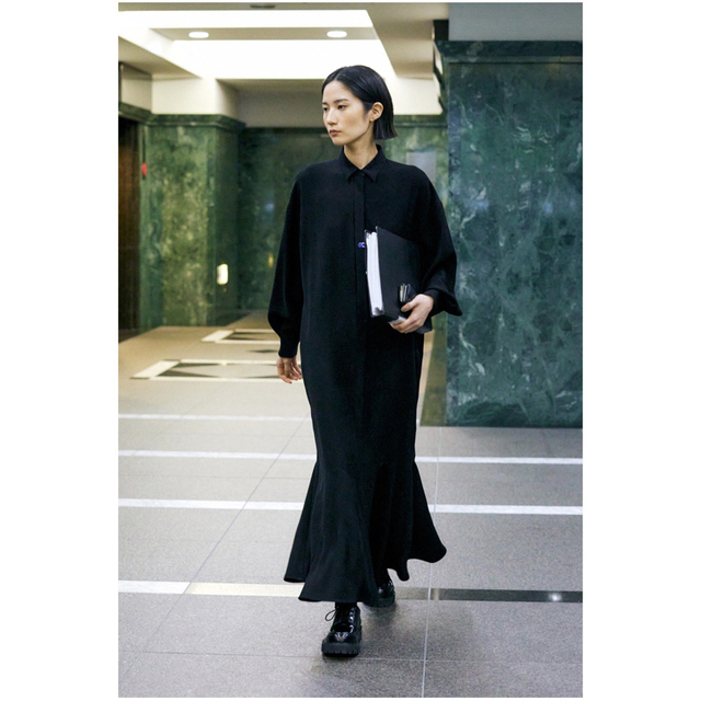 ENFOLD - 【misuzu様専用】ENFOLD SHIRT DRESS ブラック 38の通販 by ...