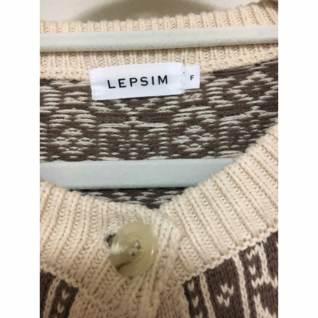 LEPSIM(レプシィム)の7ゲージジャガード柄カーディガン レディースのトップス(カーディガン)の商品写真