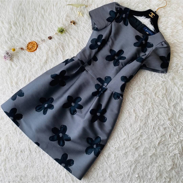 M'S GRACY - 極美品 エムズグレイシー リボン ボーダー 花柄