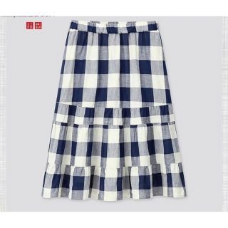 ユニクロ(UNIQLO)のユニクロ　JW ANDERSON ギンガムチェックティアードスカート(スカート)