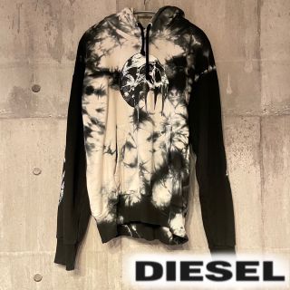 DIESEL スカル タイダイ柄パーカー