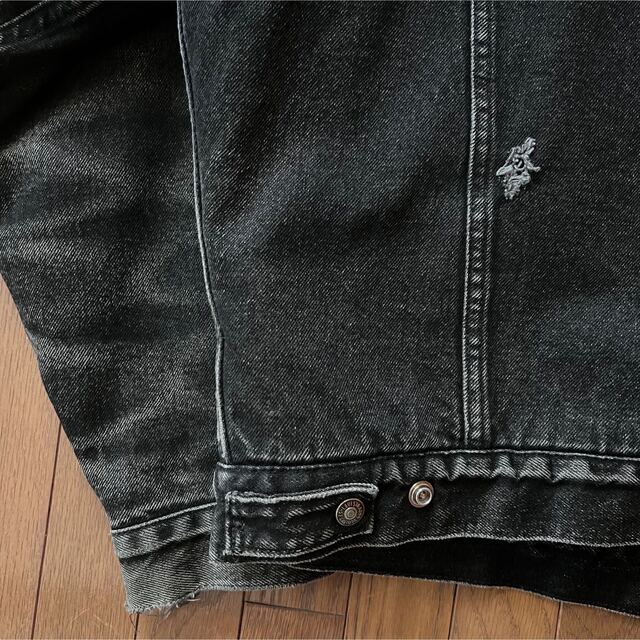 Levi's(リーバイス)の90s USA製 Levis オール ブラック デニムボア ジャケット L メンズのジャケット/アウター(Gジャン/デニムジャケット)の商品写真