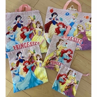 ディズニー(Disney)のディズニー　プリンセス　バッグ５枚セット　女の子(レッスンバッグ)