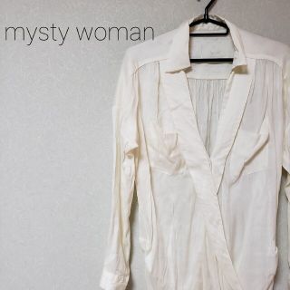 ミスティウーマン(mysty woman)のmysty woman 袖ターンバック カシュクールシャツ(シャツ/ブラウス(長袖/七分))