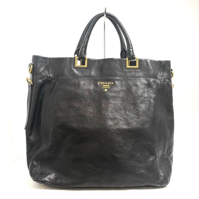 新品?正規品 PRADA レザー 革タグ 黒 - トートバッグ プラダ - トート