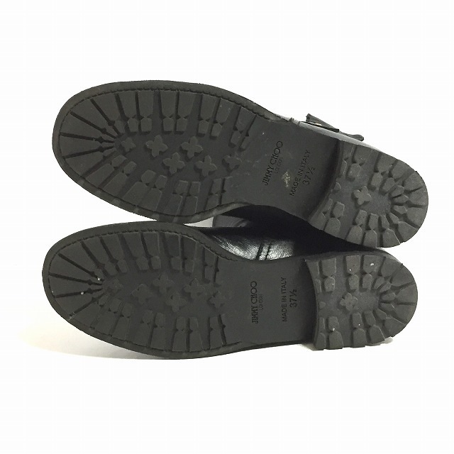 JIMMY CHOO(ジミーチュウ)のジミーチュウ ショートブーツ 37　1/2 - 黒 レディースの靴/シューズ(ブーツ)の商品写真
