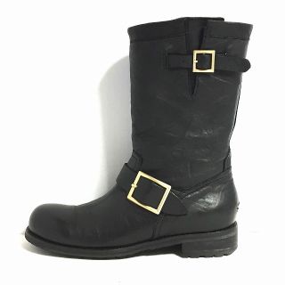 ジミーチュウ(JIMMY CHOO)のジミーチュウ ショートブーツ 37　1/2 - 黒(ブーツ)