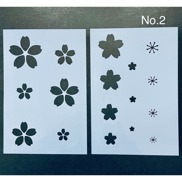 ステンシルシート　桜　No.2 ハンドメイドの素材/材料(型紙/パターン)の商品写真