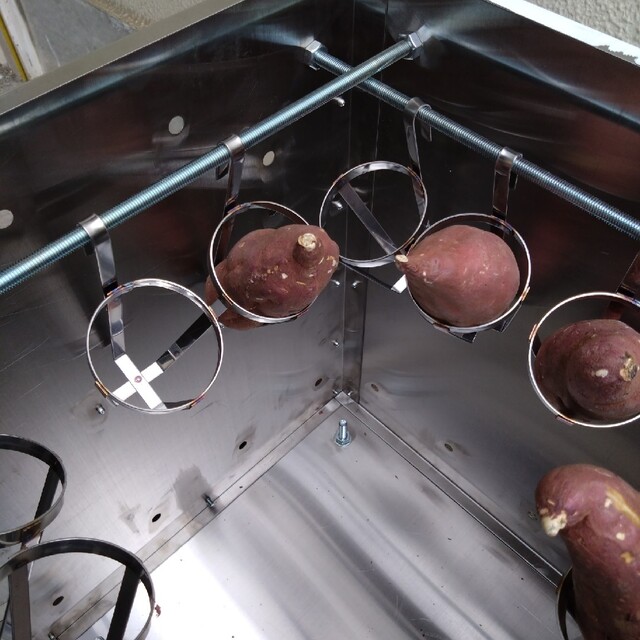 ステンレス製 七輪釜 焼きいも 焼けます やき芋機器 炭火 遠 ステンレス製 七輪釜 焼きいも 焼けます やき芋機器 炭火 遠