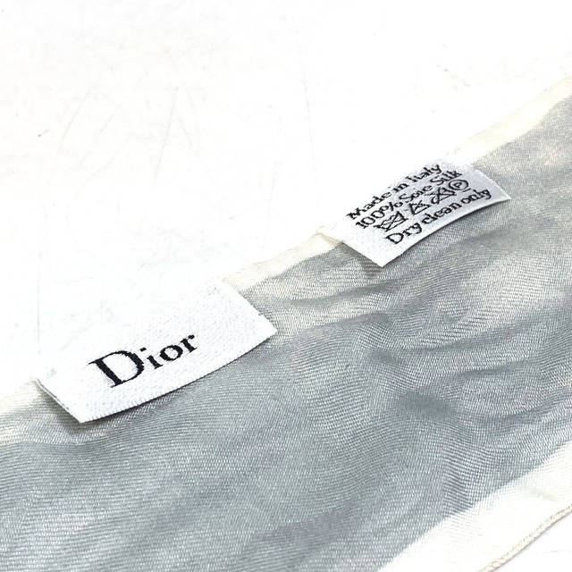 バンダナ/スカーフディオール Dior トワルドゥジュイ アニマル バンドー スカーフ シルク ホワイト