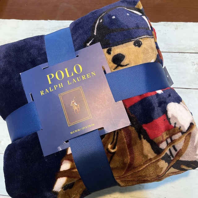 ポロ ラルフローレン ブランケット POLO bear ポロベア ゴルフ毛布 紺 | フリマアプリ ラクマ