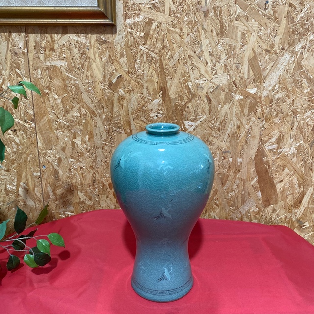 松波窯 高麗青磁 青磁 花瓶 花器 花入れ 一輪挿し オブジェ 飾り物