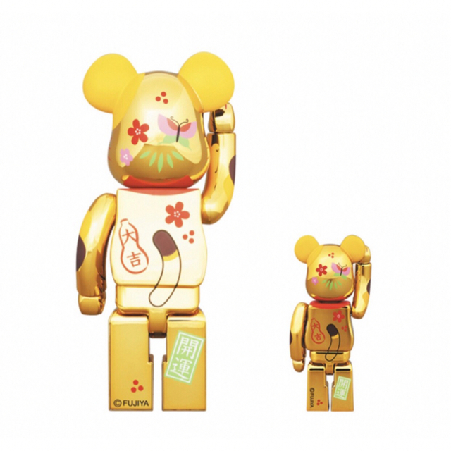 BE@RBRICK(ベアブリック)のBE@RBRICK 招き猫 ペコちゃん 福 金メッキ 100% & 400% エンタメ/ホビーのフィギュア(その他)の商品写真