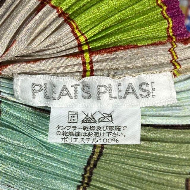 極美品】2001 PLEATS PLEASE 総柄 プリーツブラウス - シャツ/ブラウス