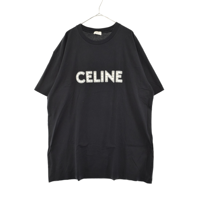 に値下げ！ CELINE セリーヌ スタッズ ロゴ Tシャツ 黒 | www.kdcow.com