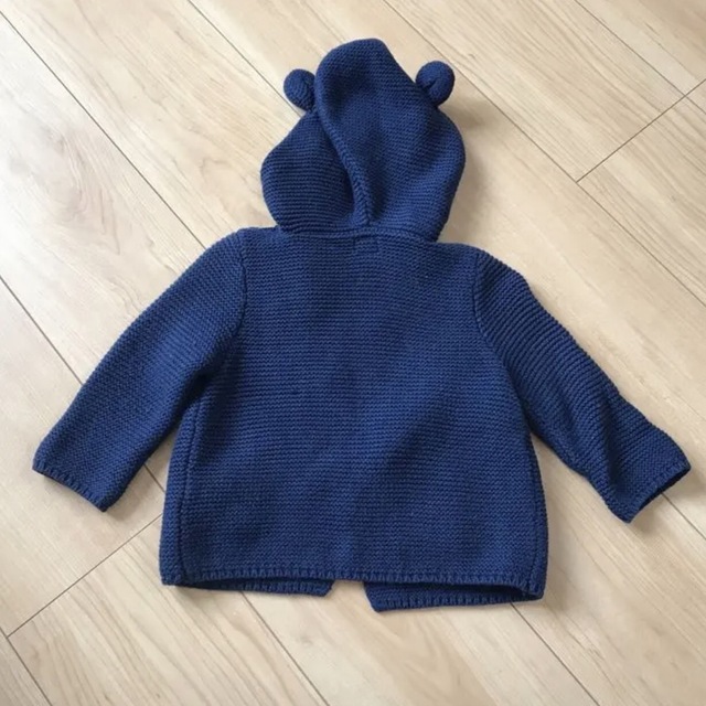 baby Gap ニット　アウター　くま耳　60 キッズ/ベビー/マタニティのベビー服(~85cm)(カーディガン/ボレロ)の商品写真